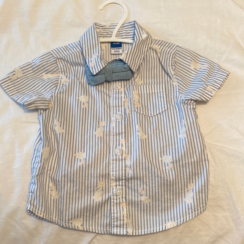 Button up with bow tie